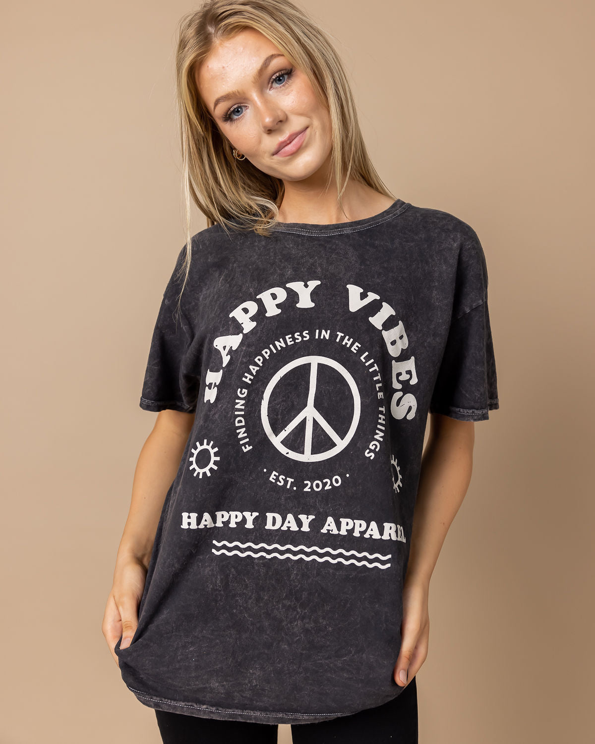 Happy Vibes Tee – Apparel Day Happy